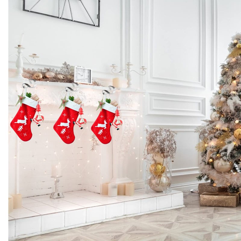 Ginbel Direct 6 Pack Christmas Stocking Holders Mantel Stocking Hanger Christmas Decoration Supplies - Image 5